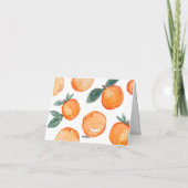 Cutie Sinaasappel bedankje Bedankkaart (Achterkant)