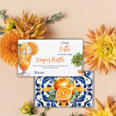 Cutie Sinaasappel Citrus Zomer Baby shower Luier Informatiekaartje