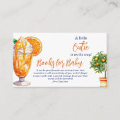 Cutie Sinaasappel Citrus Zomer Boek Baby shower Sp Informatiekaartje (Voorkant)