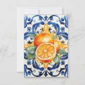 Cutie Sinaasappel Citrus Zomer Ijs Baby shower Bedankkaart (Achterkant)