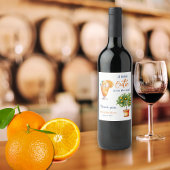 Cutie Sinaasappel Citrus Zomer Ijs Baby shower Wijn Etiket