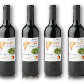 Cutie Sinaasappel Citrus Zomer Ijs Baby shower Wijn Etiket