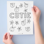 Cutie Sinaasappels Budget Kleurplaat Flyer (Hand)