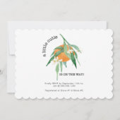 Cutie Sinaasappels Gold Glitter Waterverf Baby sho Kaart (Achterkant)