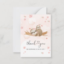 Cutie Sloth Roze Bloemen Waterverf baby shower t