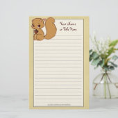 Cutie Squirrel Briefpapier (Staand voorkant)