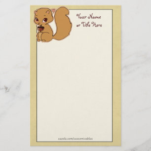 Cutie Squirrel Stationery Briefpapier