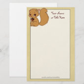 Cutie Squirrel Stationery Briefpapier (Voorkant / Achterkant)