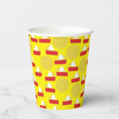 Cutie taart Cherry 1e verjaardagsfeestje Kinder Papieren Bekers (Achterkant)