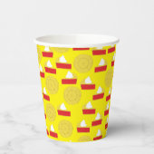 Cutie taart Cherry 1e verjaardagsfeestje Kinder Papieren Bekers (Links)