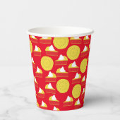 Cutie taart Cherry 1e verjaardagsfeestje Kinder Papieren Bekers (Achterkant)