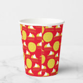 Cutie taart Cherry 1e verjaardagsfeestje Kinder Papieren Bekers (Rechts)