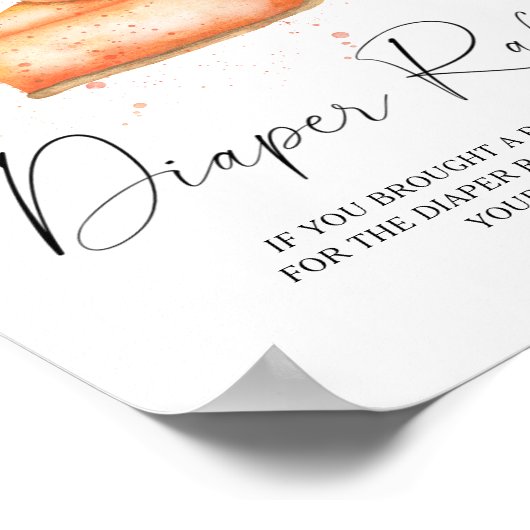 Cutie taart pompoen herfst luier verloting poster (Hoek)