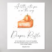 Cutie taart pompoen herfst luier verloting poster (Voorkant)