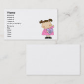 cutie taart snoep hart meisje visitekaartje (Voorkant / Achterkant)
