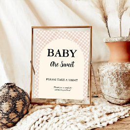 Cutie taart Thanksgiving baby shower Favor teken Poster