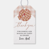 Cutie taart verjaardagsfeestje dank je cadeaulabel (Voorkant)