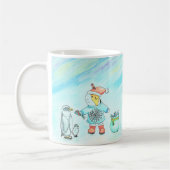 Cutie the Guinea Pig Giving kerstcadeaus Coffee Koffiemok (Links)