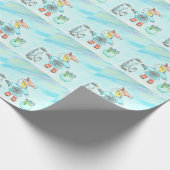 Cutie the Guinea Pig Giving kerstcadeaus Wrappi Cadeaupapier (Hoek)