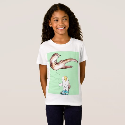 Cutie the Guinee Pig en haar Otter-ballon T-shirt (Voorkant volledig)