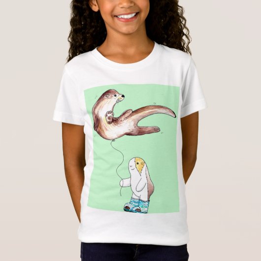 Cutie the Guinee Pig en haar Otter-ballon T-shirt (Voorkant)