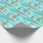 Cutie the Guinee Pig Giving kerstcadeaus Cadeaupapier (Hoek)