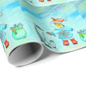 Cutie the Guinee Pig Giving kerstcadeaus Cadeaupapier (Rol Hoek)