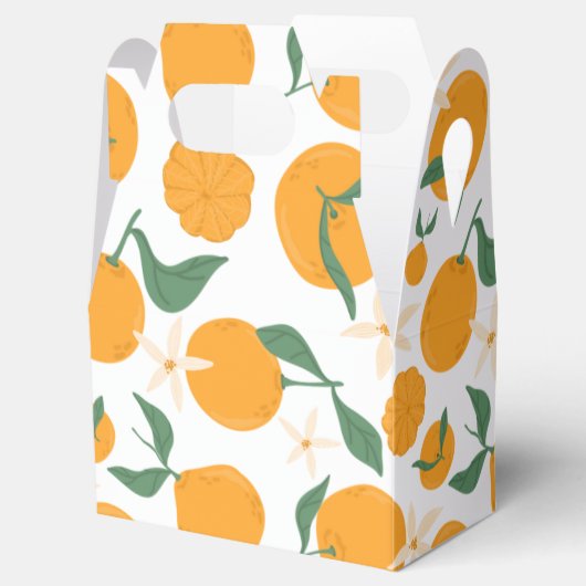 Cutie thema Sinaasappel Clementine Tangerine Manda Bedankdoosjes (Geopend)