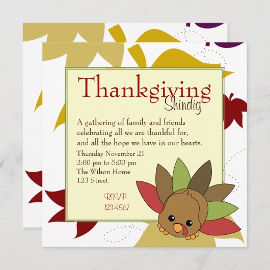 Cutie Turkey Kaart (Voorkant / Achterkant)