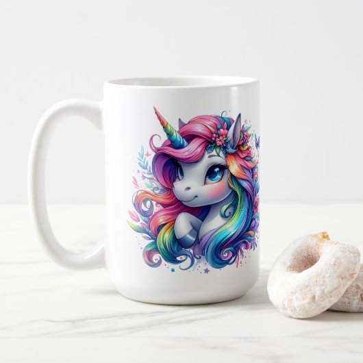 Cutie Unicorn  Koffiemok (Met donut)