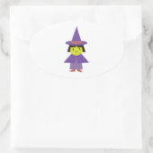 Cutie Witch Ovale Sticker (Tas)