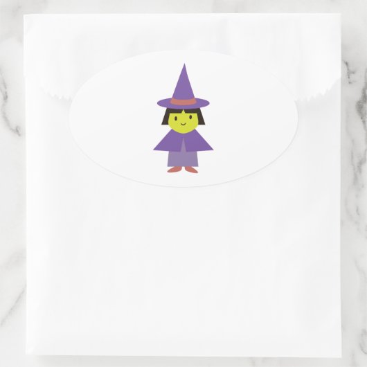 Cutie Witch Ovale Sticker (Tas)