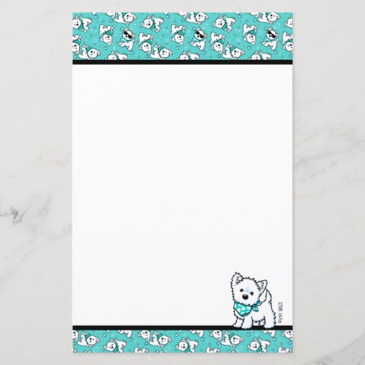 Cutieface Westies KiniArt Stationery (Voorkant)