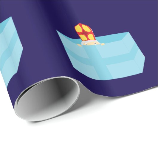 Cutieful Kids Art Cute Funny St. Nick Sinterklaas  Cadeaupapier (Rol Hoek)