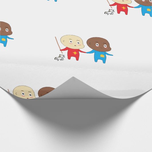 Cutieful Kinder Art Babies St. Nicholas Sinterklaa Cadeaupapier (Hoek)