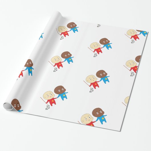 Cutieful Kinder Art Babies St. Nicholas Sinterklaa Cadeaupapier (Uitgerold)