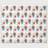 Cutieful Kinder Art Babies St. Nicholas Sinterklaa Cadeaupapier (Vlak)