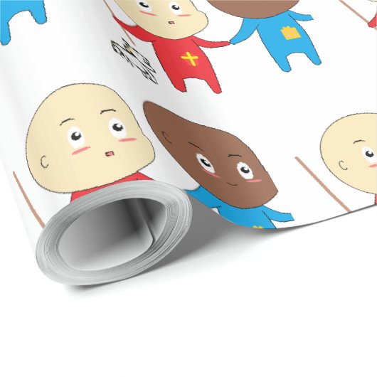 Cutieful Kinder Art Babies St. Nicholas Sinterklaa Cadeaupapier (Rol Hoek)