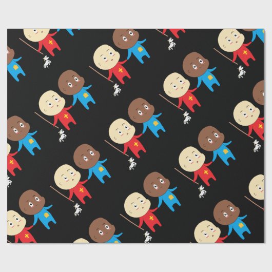 Cutieful Kinder Art Baby St. Nicholas Sinterklaas Cadeaupapier (Vlak)