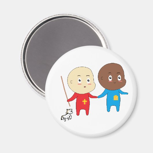 Cutieful Kinder Art Baby St. Nicholas Sinterklaas Magneet (Voorkant / Achterkant)