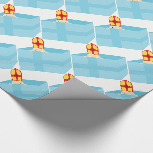 Cutieful Kinder Art Cute Funny St. Nick Sinterklaa Cadeaupapier (Hoek)