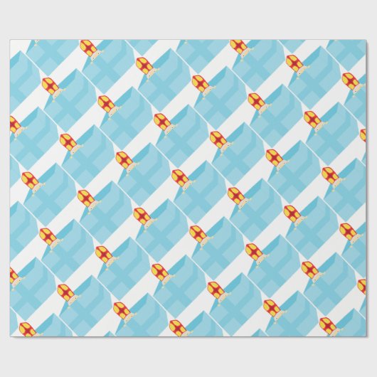 Cutieful Kinder Art Cute Funny St. Nick Sinterklaa Cadeaupapier (Vlak)