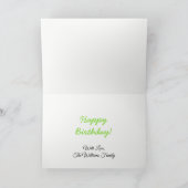 Cutieful Kinder Art Design Cute Green Puppy Dog Kaart (Binnen)