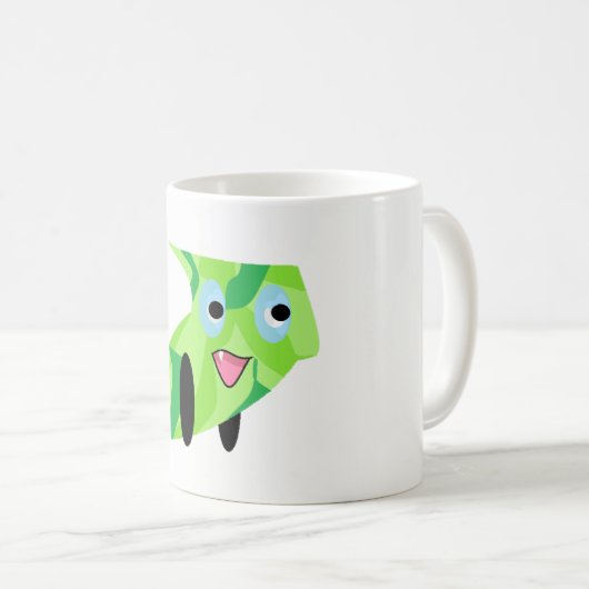 Cutieful Kinder Art Design Cute Green Puppy Koffiemok (Voorkant rechts)