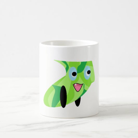 Cutieful Kinder Art Design Cute Green Puppy Koffiemok (Center)