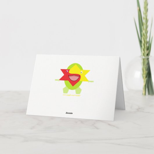 Cutieful Kinder Art Design Funny Fantasy Star Fish Kaart (Achterkant)