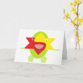 Cutieful Kinder Art Design Funny Fantasy Star Fish Kaart (Gele Bloem)