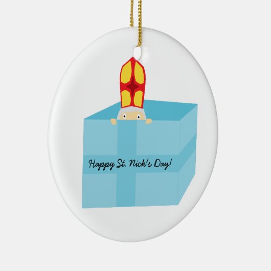 Cutieful Kinder Art Funny St. Nicholas Sinterklaas Keramisch Ornament (Rechts)