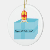 Cutieful Kinder Art Funny St. Nicholas Sinterklaas Keramisch Ornament (Links)