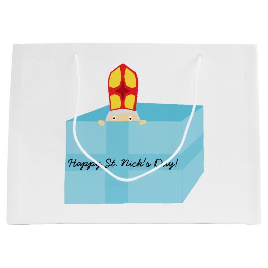 Cutieful Kinder Art Funny St. Nicholas Sinterklaas Large Cadeautasje (Voorkant)
